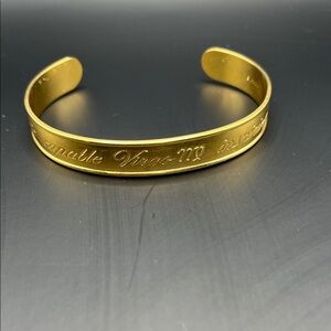 Avon Virgo Engraved Gold-Tone Cuff Bracelet